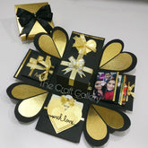 Luxury Single Layer Explosion Box | Gold And Black